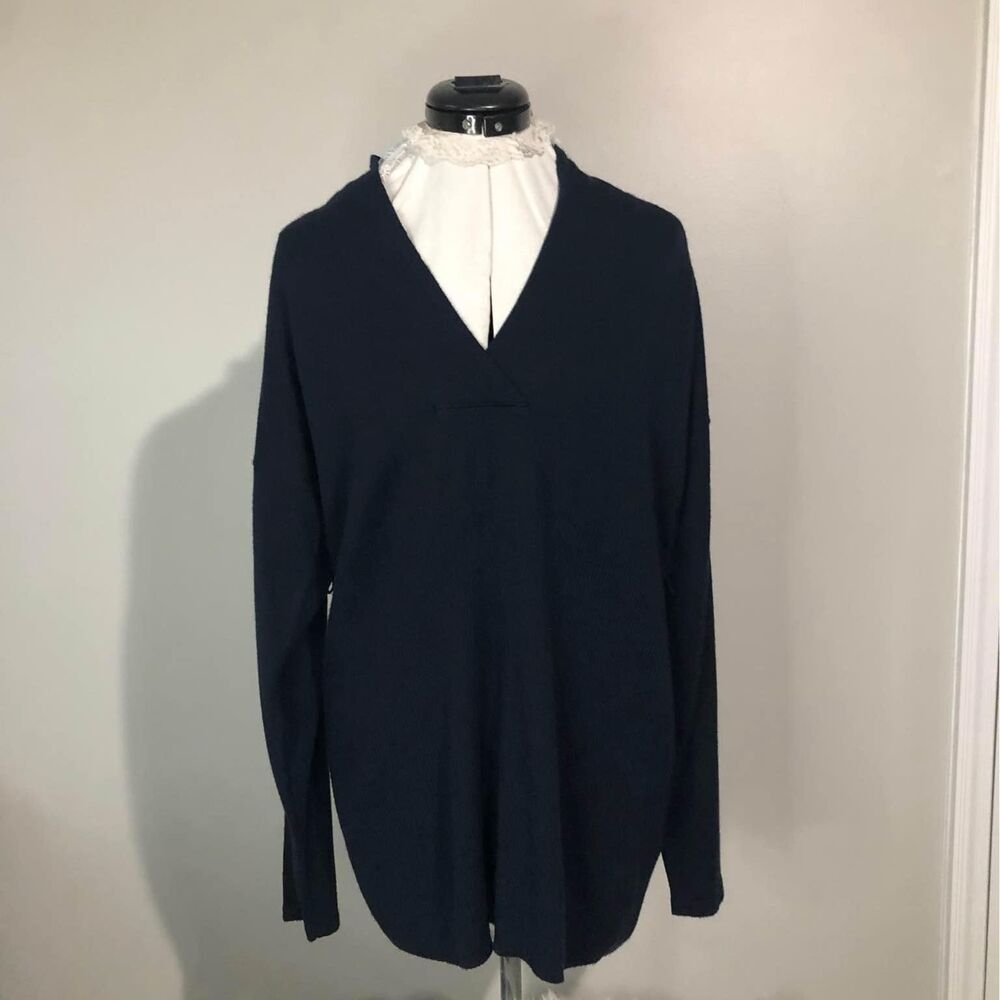 XL Oh Baby By Motherhood Long Sleeve Black Blouse C5044